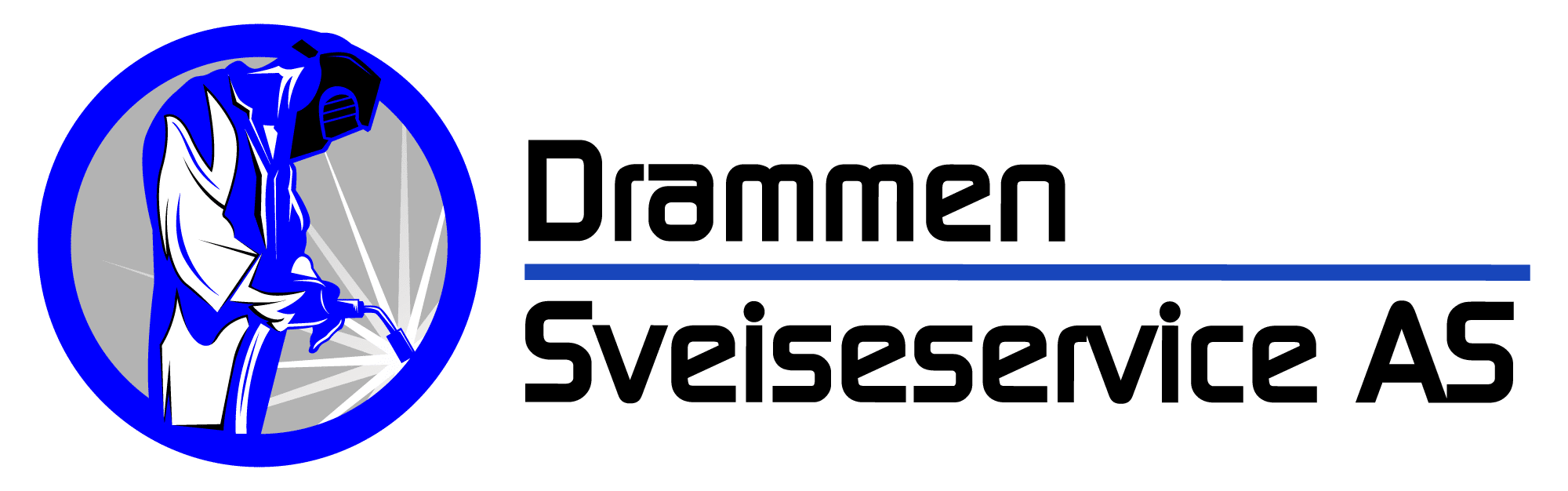 Drammen Sveiseservice AS liggende logo sort
